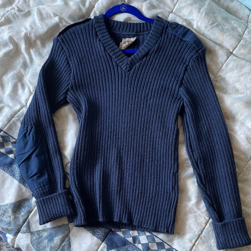 Authentic Vintage British Army Sweater, 100% Wool